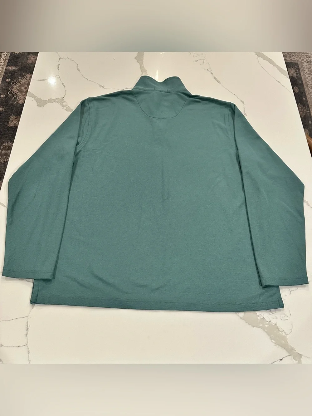 Lands' End Men’s 1/4 Zip Pullover Sage Green Preppy Nautical Outdoors Coastal XL